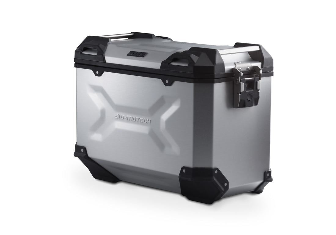 SW-Motech TRAX ADV Right Side Motorcycle Case Aluminum 45 Litre Silver
